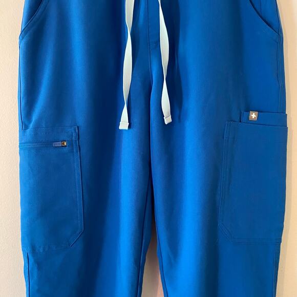 FIGS Women's size Small Tall Royal Blue Yola Skinny High Waisted Scrub Pants - Picture 4 of 10